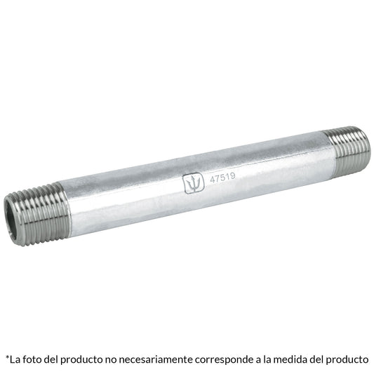 NIPLE, ACERO GALVANIZADO, 1/2' X 12'', CÉDULA 40 47521 *