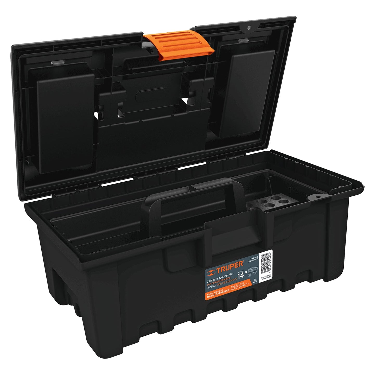 CAJA PARA HERRAMIENTAS 14" CON COMPARTIMENTOS 11139 *