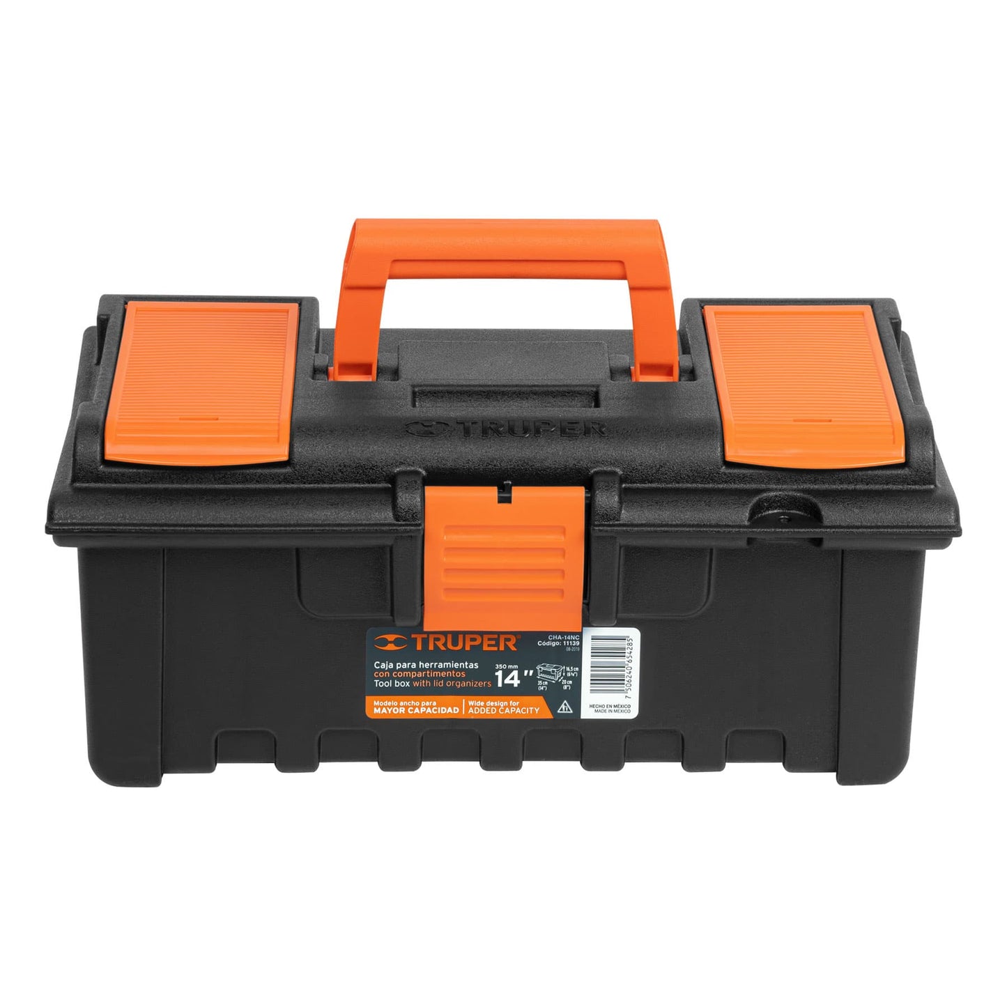 CAJA PARA HERRAMIENTAS 14" CON COMPARTIMENTOS 11139 *