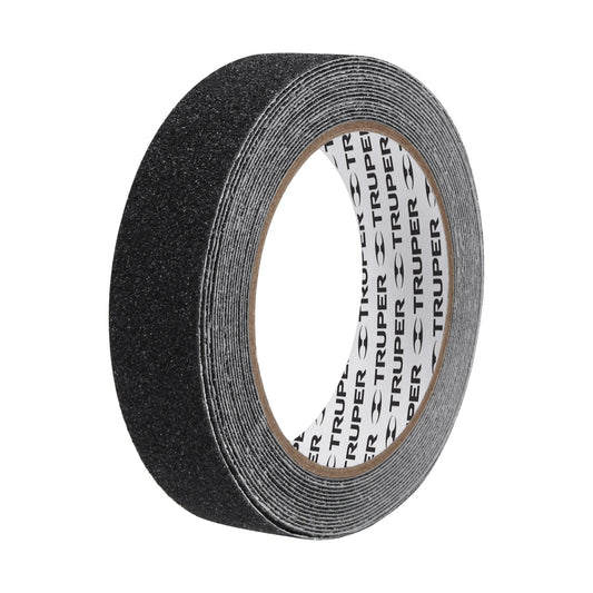ROLLO DE 5 M DE CINTA ANTIDERRAPANTE NEGRA 25MM CON ABRASIVO 12542 *