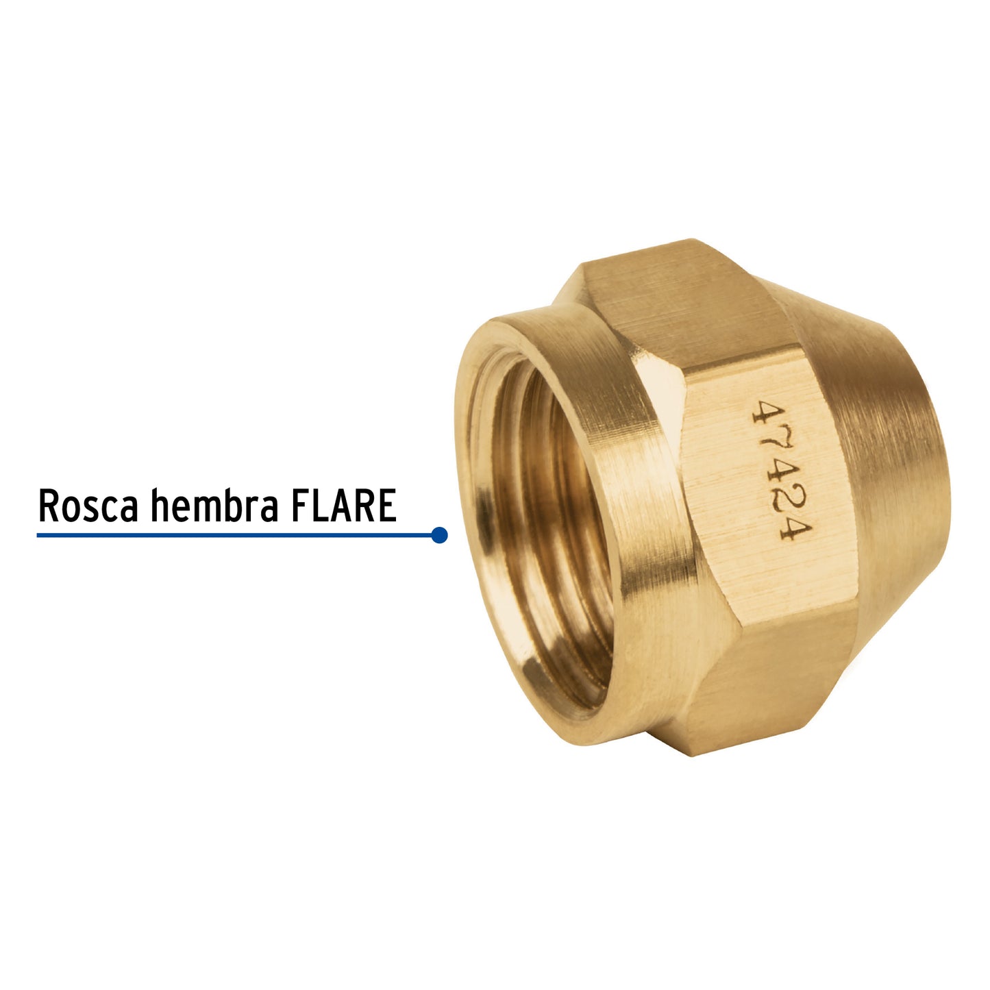 TAPÓN HEMBRA DE LATÓN DE 3/8", FOSET 47424 P