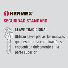Cargar imagen en el visor de la galería, CERRADURA P/MUEBLE DORADA, MODELO 25, LATÓN, HERMEX 43567 *
