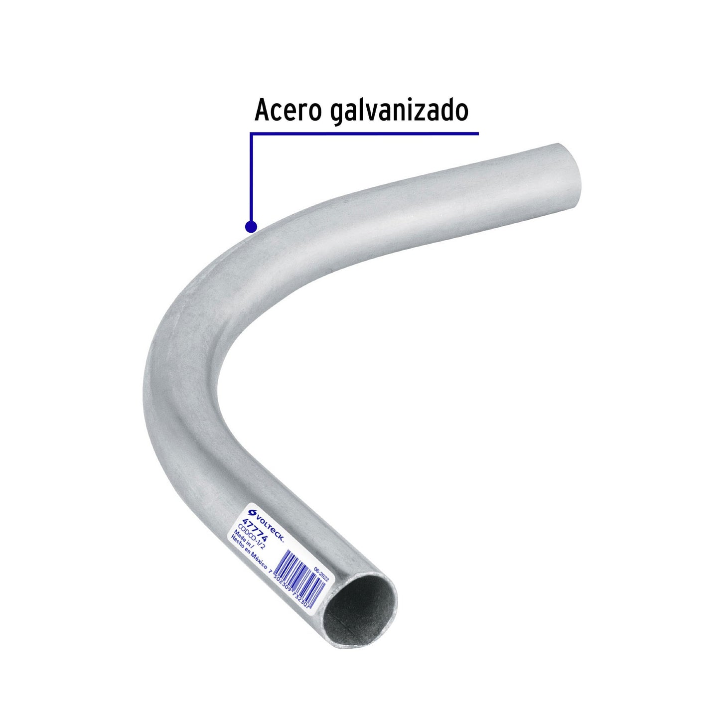 CODO CONDUIT 90º DE 3/4'' GALVANIZADO PARED DELGADA ET. VERDE 47775 N