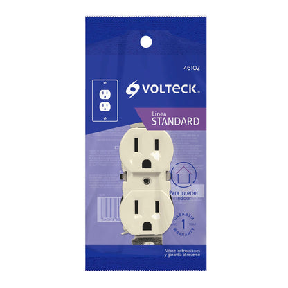 CONTACTO DÚPLEX, 2 POLOS, 3 HILOS, LÍNEA STANDARD 46102 *