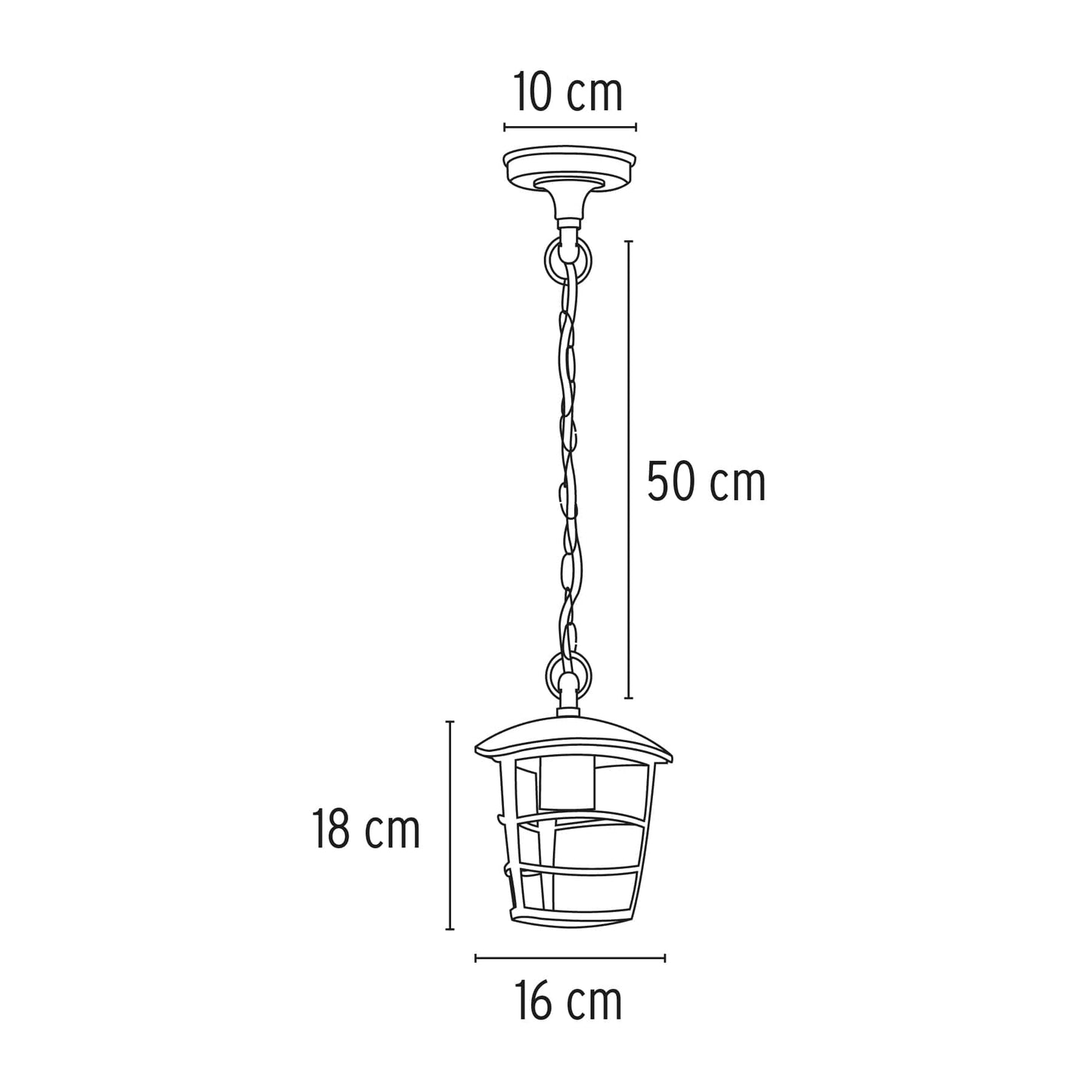 ARBOTANTE FAROL COLGANTE DISEÑO MODERNO 45094 N