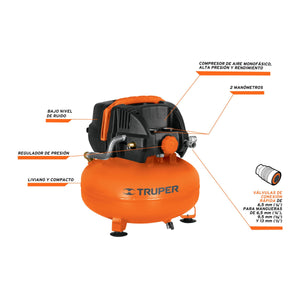COMPRESOR DE AIRE LIBRE DE ACEITE 24L, 2-2/3HP (POTENCIA MÀX) 13830 N