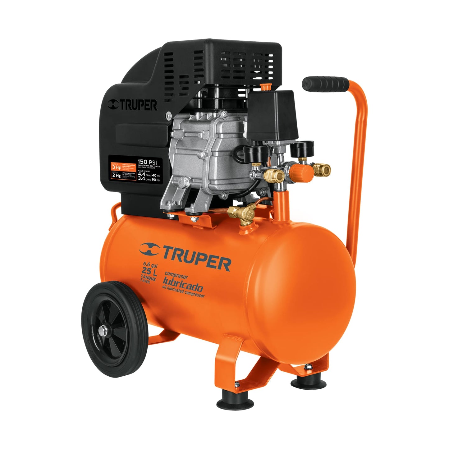 COMPRESOR HORIZONTAL, 25 L, 3 HP (POTENCIA MÁX.), 127 V