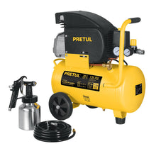 Cargar imagen en el visor de la galería, KIT COMPRESOR 20L, 2-1/2 HP, MANGUERA Y PISTOLA, PRETUL 24357 P
