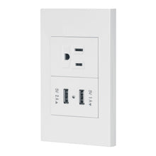Cargar imagen en el visor de la galería, PLACA CON 2 PUERTOS USB Y 1 CONTACTO LINEA ESPAÑOLA 45603 *
