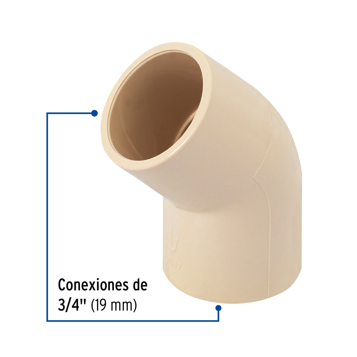 CODO 45° DE CPVC DE 3/4", FOSET 45087 P