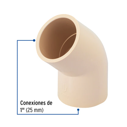 CODO 45° DE CPVC DE 1", FOSET 45088 P