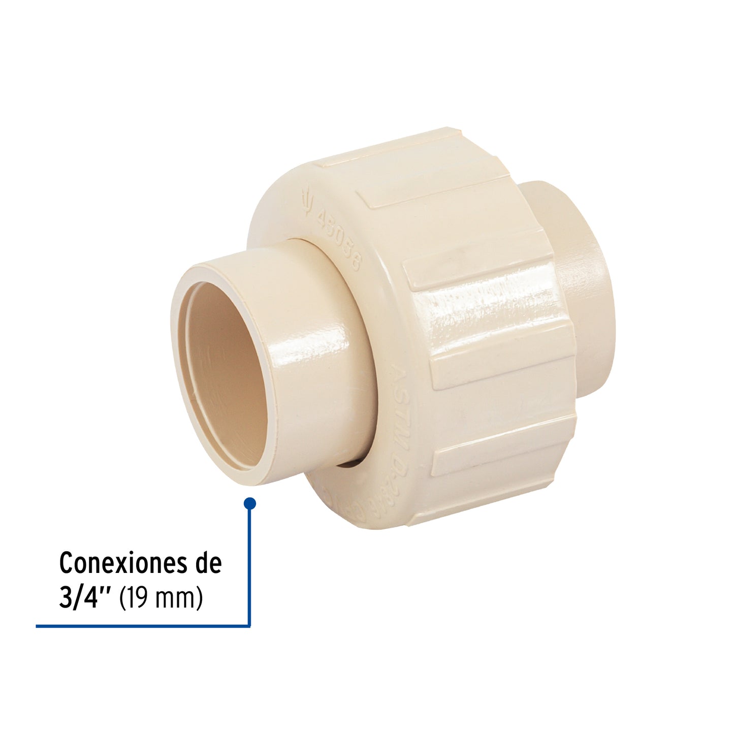 TUERCA UNIÓN LISA DE CPVC 3/4", FOSET 45056 *