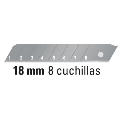 CUTTER 18MM PROFESIONAL CON ALMA METÁLICA 16977 *