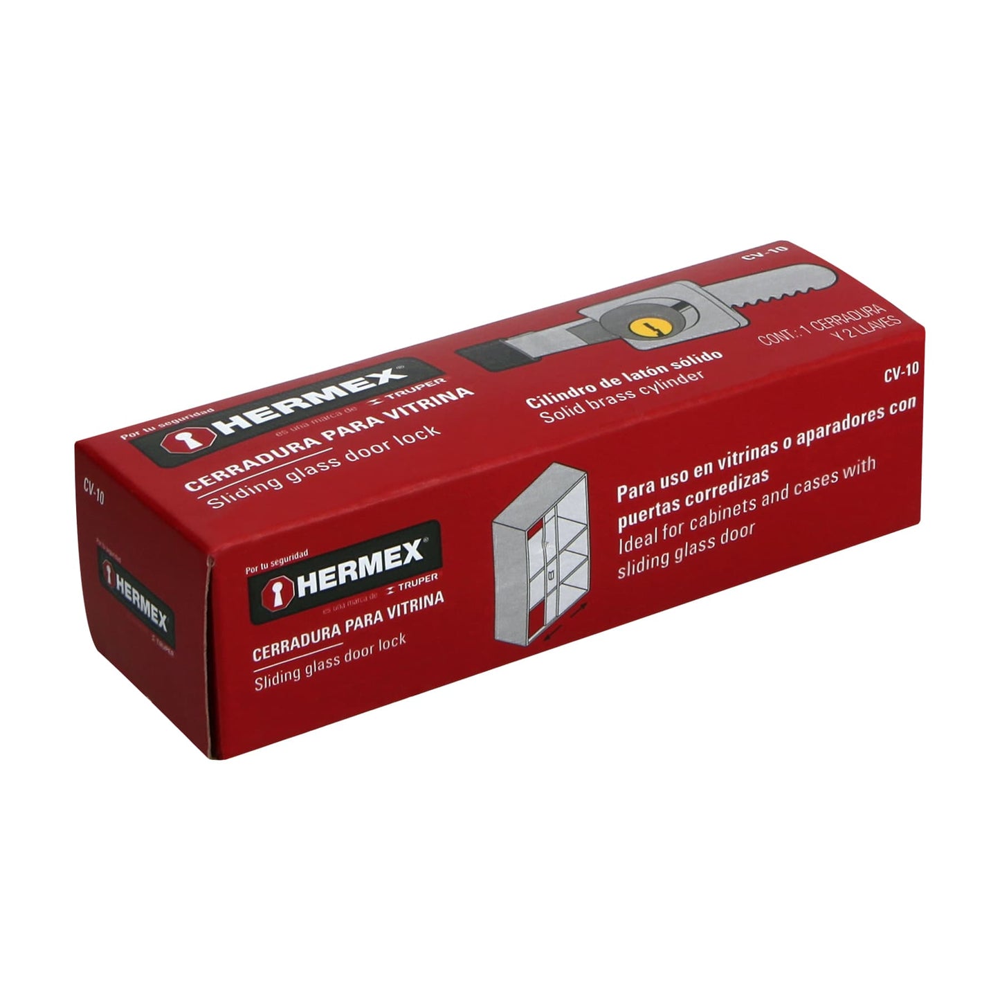 CERRADURA PARA VITRINA, MODELO 10 43535 *