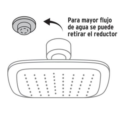 REGADERA CUADRADA, ABS, 3-3/4'', CON BRAZO BASIC 45065 *