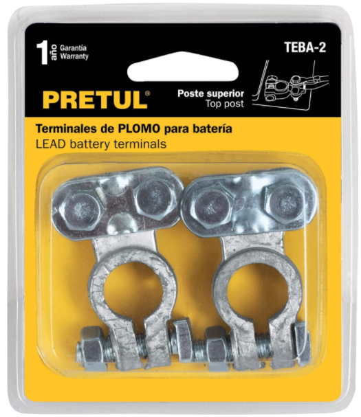 JGO TERMINALES P/BATERIA, POSTE, SUPERIOR, PLOMO, PRETUL 23041 *