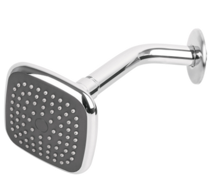 REGADERA CUADRADA, ABS, 3-3/4'', CON BRAZO BASIC 45065 *