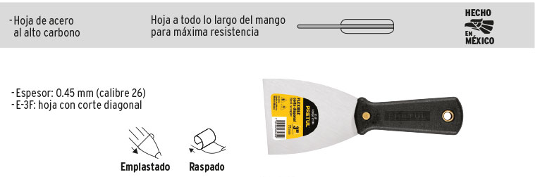 ESPATULA FLEXIBLE, MANGO DE PLASTICO PRETUL 20322 *