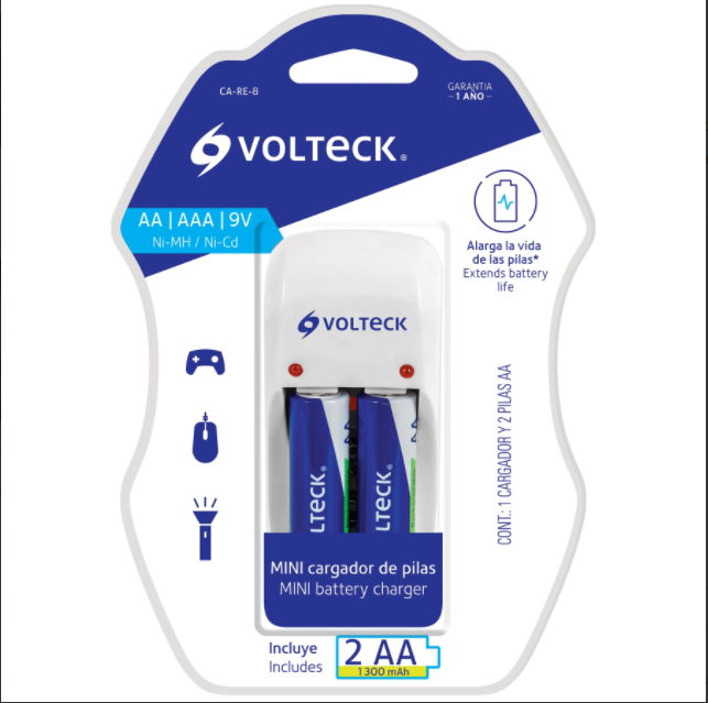 CARGADOR DE PILAS AA, AAA, 9V 46044 *