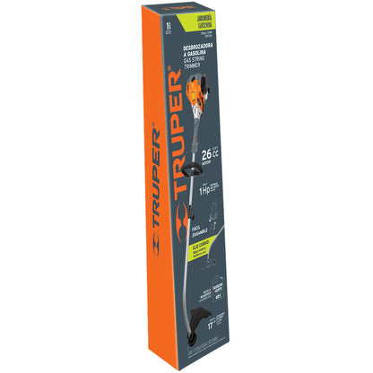 DESBROZADORA A GASOLINA 26 CC MANGO "D", 17" DE CORTE 12496 *