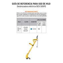 Cargar imagen en el visor de la galería, DESBROZADORA ELÉCTRICA 300 W MANGO &quot;D&quot;, 9&quot; CORTE, PRETUL 25043 N
