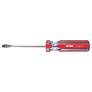 DESARMADOR PLANO 1/4 X 4" MANGO DE PVC, PRETUL 21459 P