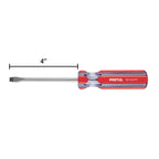 DESARMADOR PLANO 1/4 X 4" MANGO DE PVC, PRETUL 21459 *