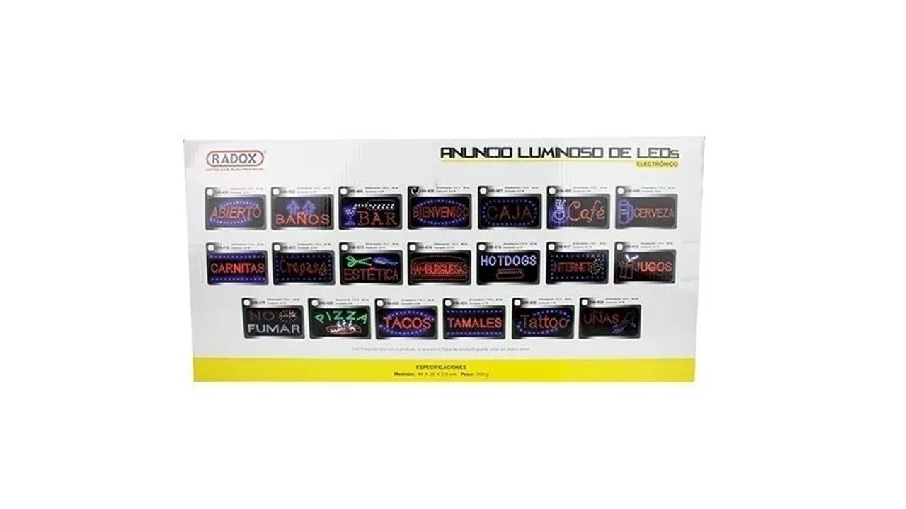 LETRERO LUMINOSO HOT DOGS 246-415 P