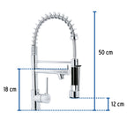 MONOMANDO CON DOBLE SALIDA PARA FREGADERO, CROMO, ELEMENT 49106 P