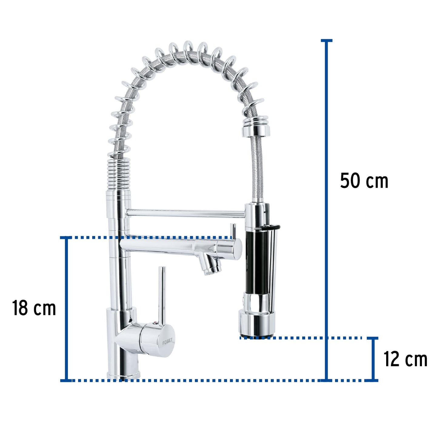 MONOMANDO CON DOBLE SALIDA PARA FREGADERO, CROMO, ELEMENT 49106 P