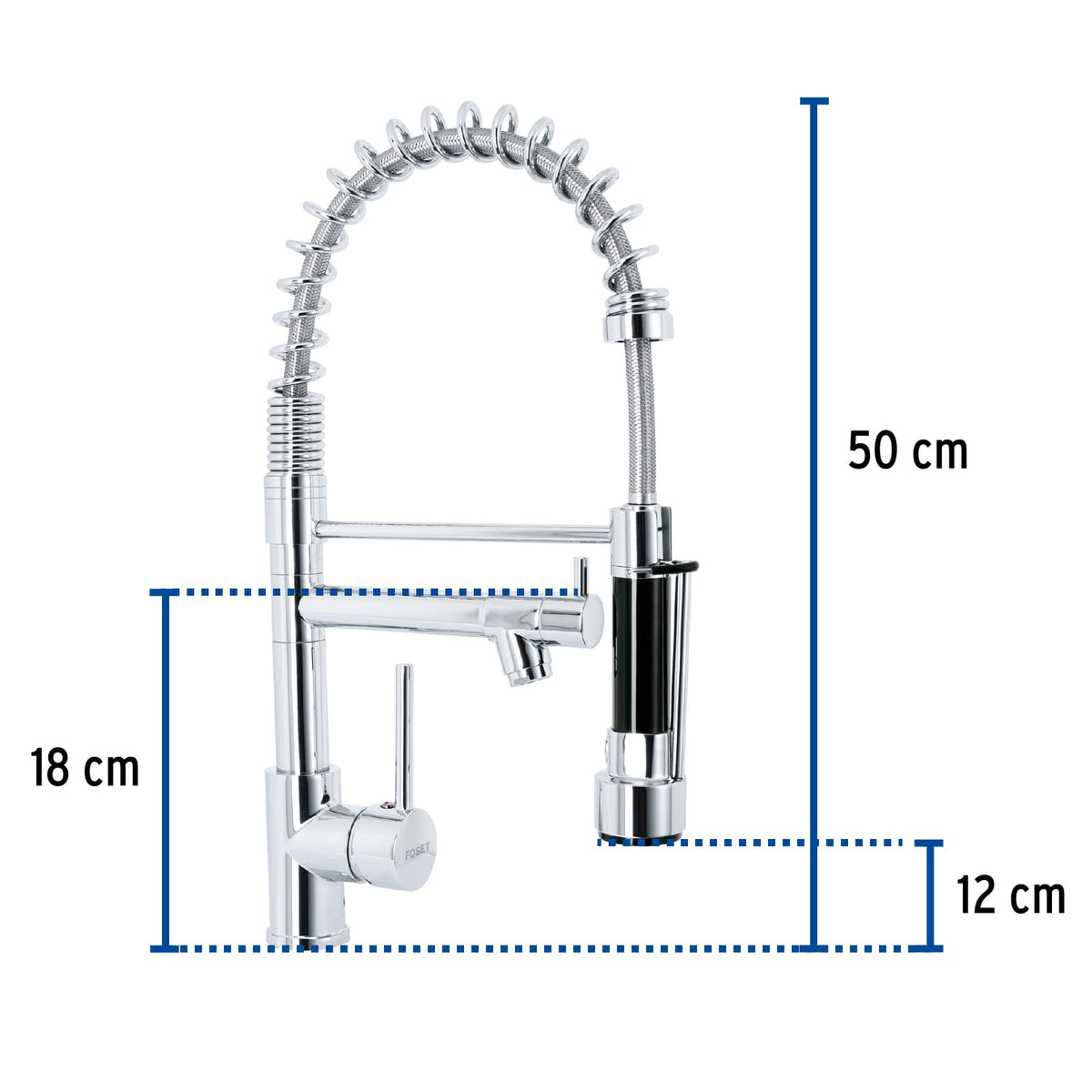 MONOMANDO CON DOBLE SALIDA PARA FREGADERO, CROMO, ELEMENT 49106 P