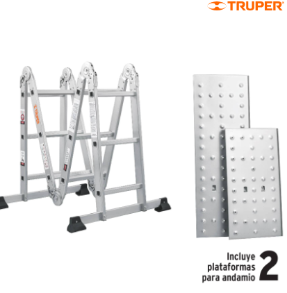 ESCALERA MULTIPOSICIÓN, 12 PELDAÑOS, TIPO I 100495 *