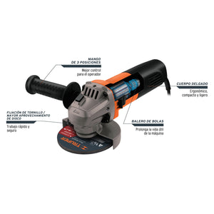 ESMERIL ANGULAR 4 1/2 PROFESIONAL 700W 14013 *