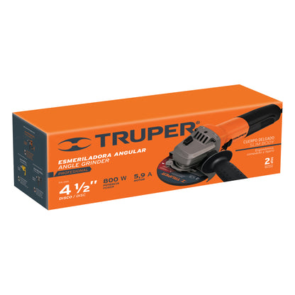 ESMERILADORA ANGULAR 4-1/2", PROFESIONAL, 800 W 16683 *L