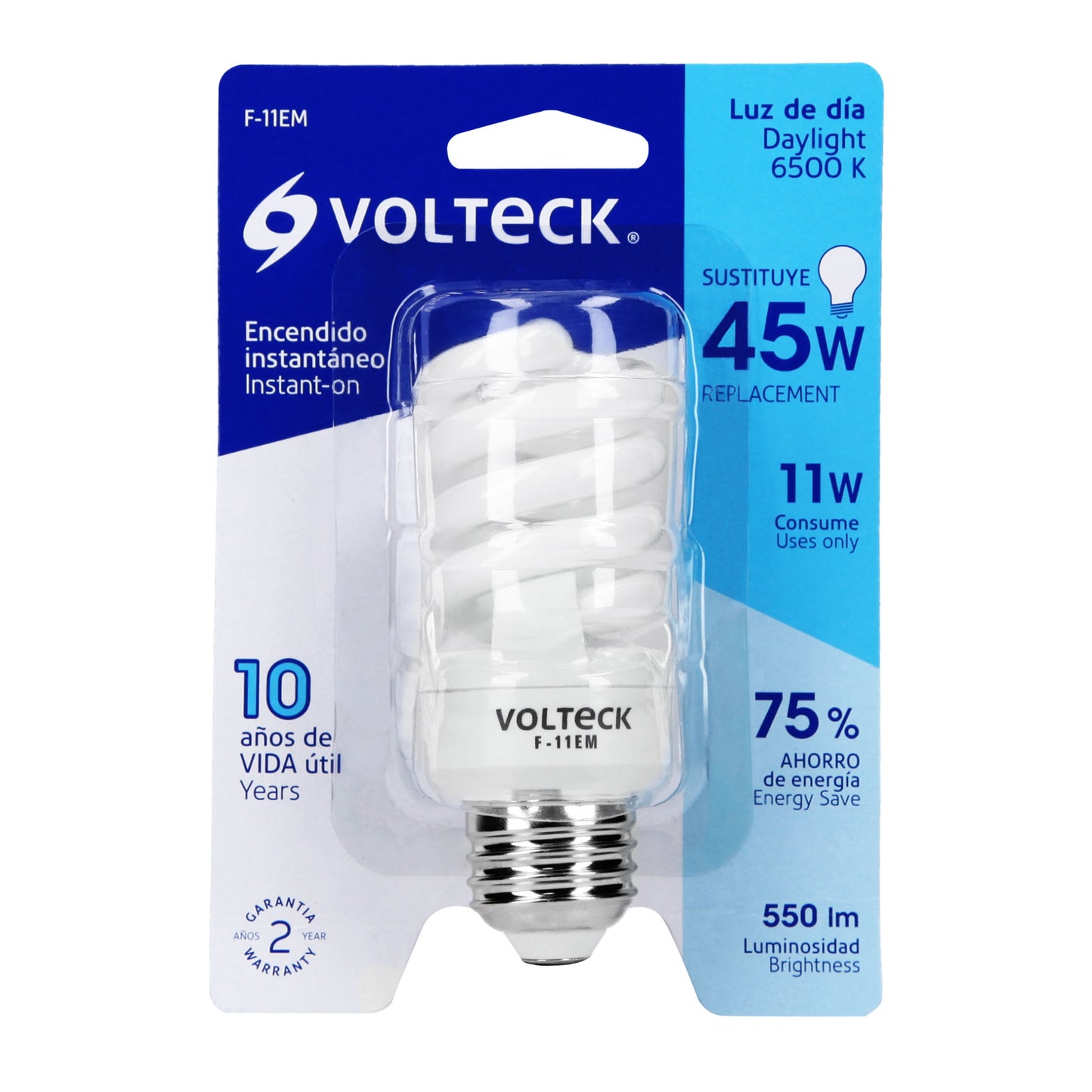 FOCO MINI AHORRADOR 11W LUZ DE DIA, BLÍSTER 48502 *