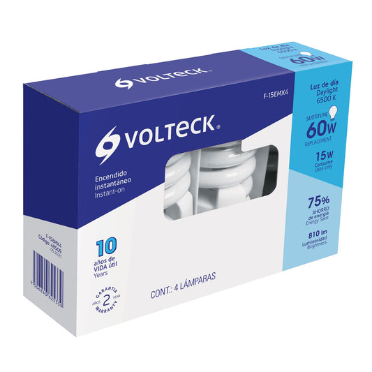 FOCO AHORRADOR 15W PACK 4 PZAS 48509 P