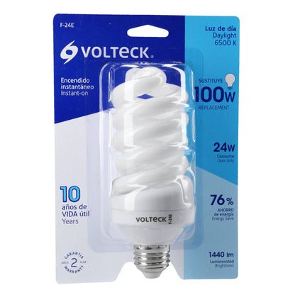 LÁMPARA ESPIRAL T4 24 W LUZ DE DÍA EN BLÍSTER, VOLTECK 48215 *