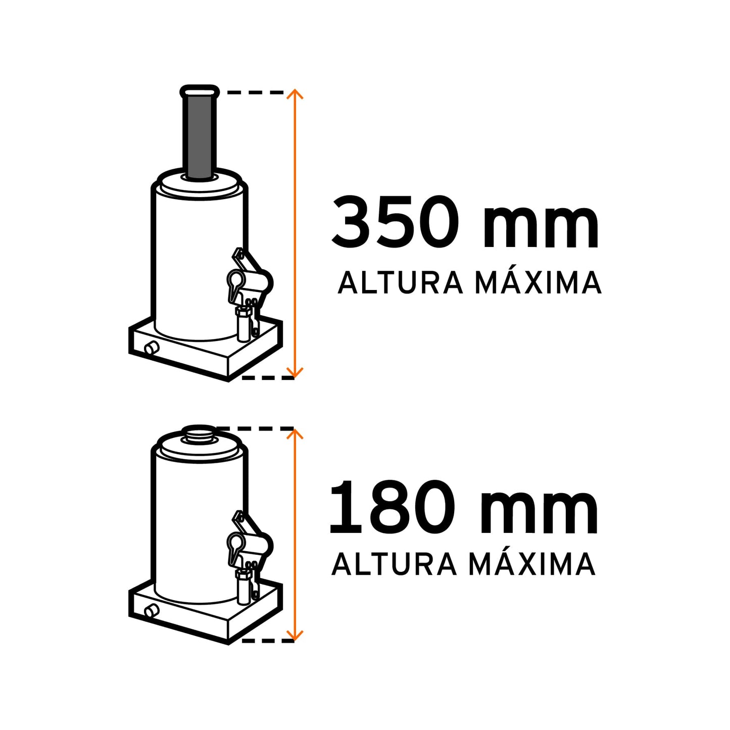 GATO HIDRÁULICO DE BOTELLA, 2 TON 14810 N