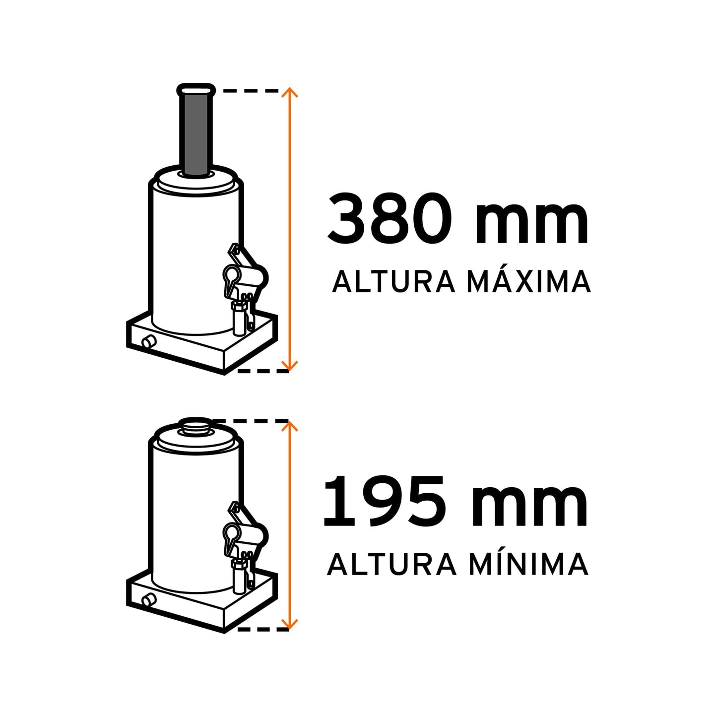 GATO HIDRÁULICO DE BOTELLA DE 4 TON, TRUPER 14812 *