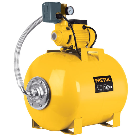BOMBA HIDRONEUMÁTICA 1/2 HP, 50 LITROS, PRETUL 20184 P