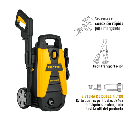 HIDROLAVADORA ELÉCTRICA, 1500 PSI, PRETUL