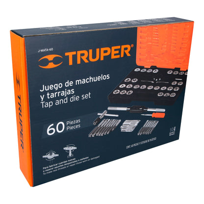 JUEGO DE 60 PIEZAS DE MACHUELOS Y TARRAJAS, TRUPER 11443 *