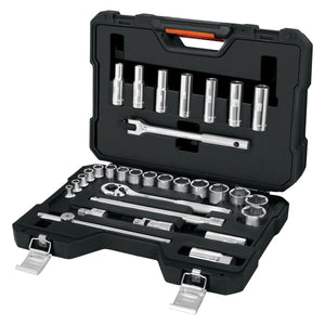 JUEGO DE 31 HERRAMIENTAS CUADRO 1/2" STD PARA MECÁNICO 102260 N