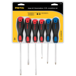 JUEGO DE DESARMADORES, 6 PIEZAS, MANGO COMFORT GRIP 20220 N