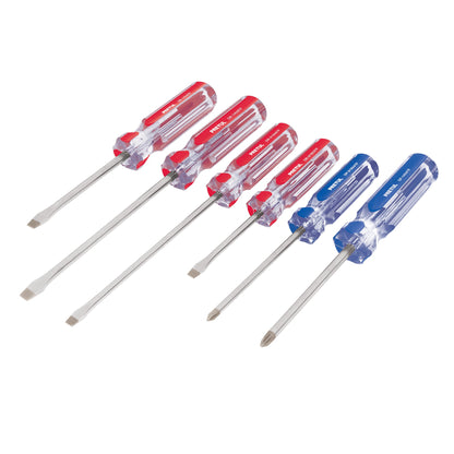 JUEGO DE DESARMADORES, 6 PIEZAS, MANGO PVC, COD 20214 *