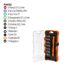 Cargar imagen en el visor de la galería, JUEGO DESARMADORES DE PRECISIÓN, PUNTA INTERCAMBIABLE, 29 PZAS 14160 P
