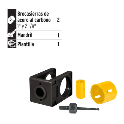 JUEGO DE 4 PIEZAS PARA INSTALAR CERRADURAS, PRETUL 26038 *