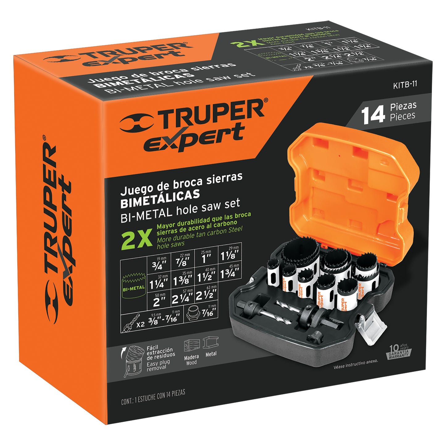 BROCASIERRAS BIMETÁLICAS, 13 PIEZAS, TRUPER EXPERT 15411