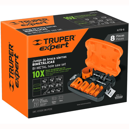 BROCASIERRAS BIMETÁLICAS, 8 PIEZAS, TRUPER EXPERT 15405