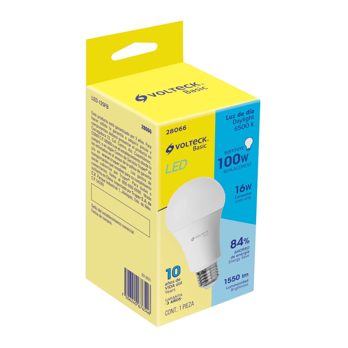 FOCO DE LED 16W LUZ BLANCA 28066 *